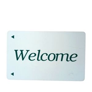 Green Welcome Sign Hotel Room Key Card Registry American Hotel